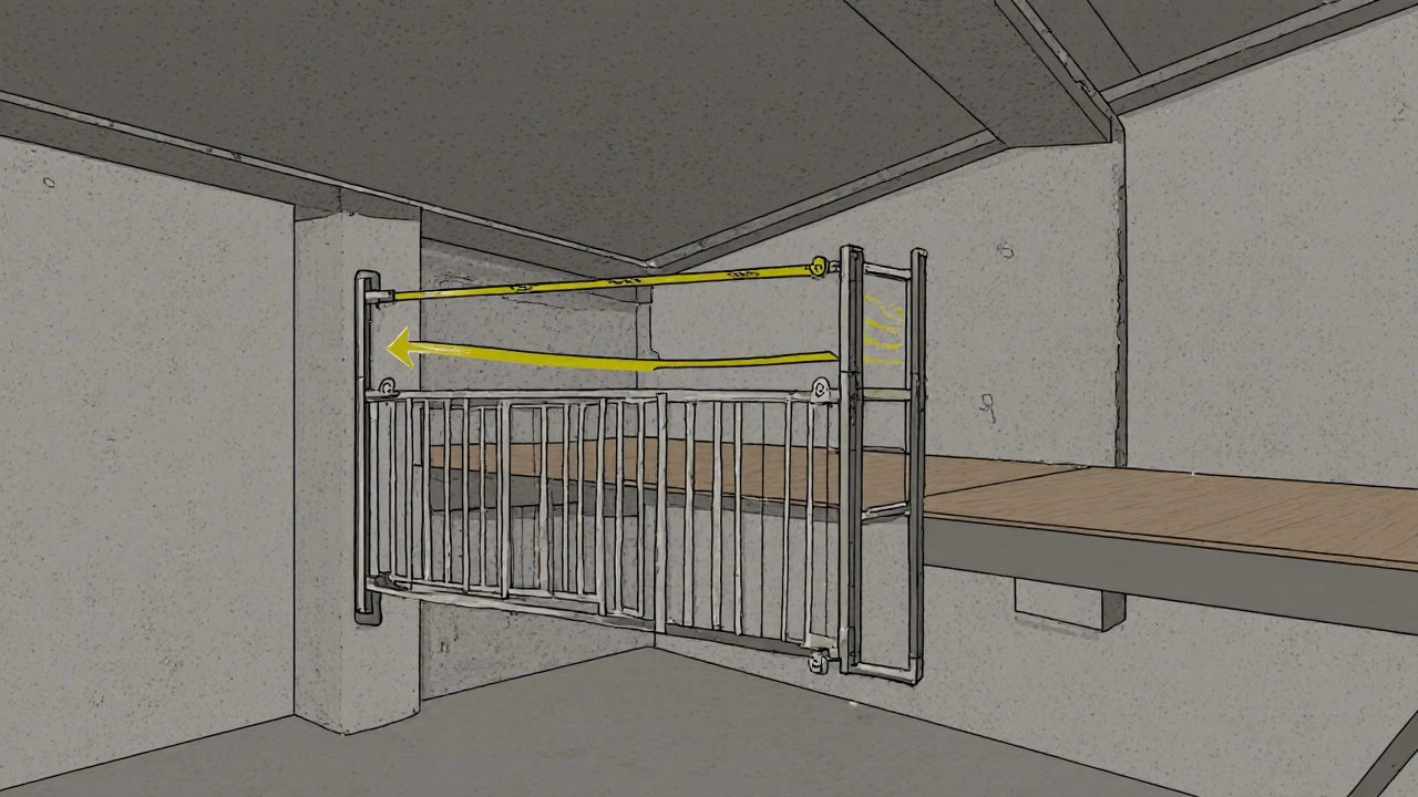 Industrial-grade safety gate withstood 200-pound force on a raised platform in a home daycare.