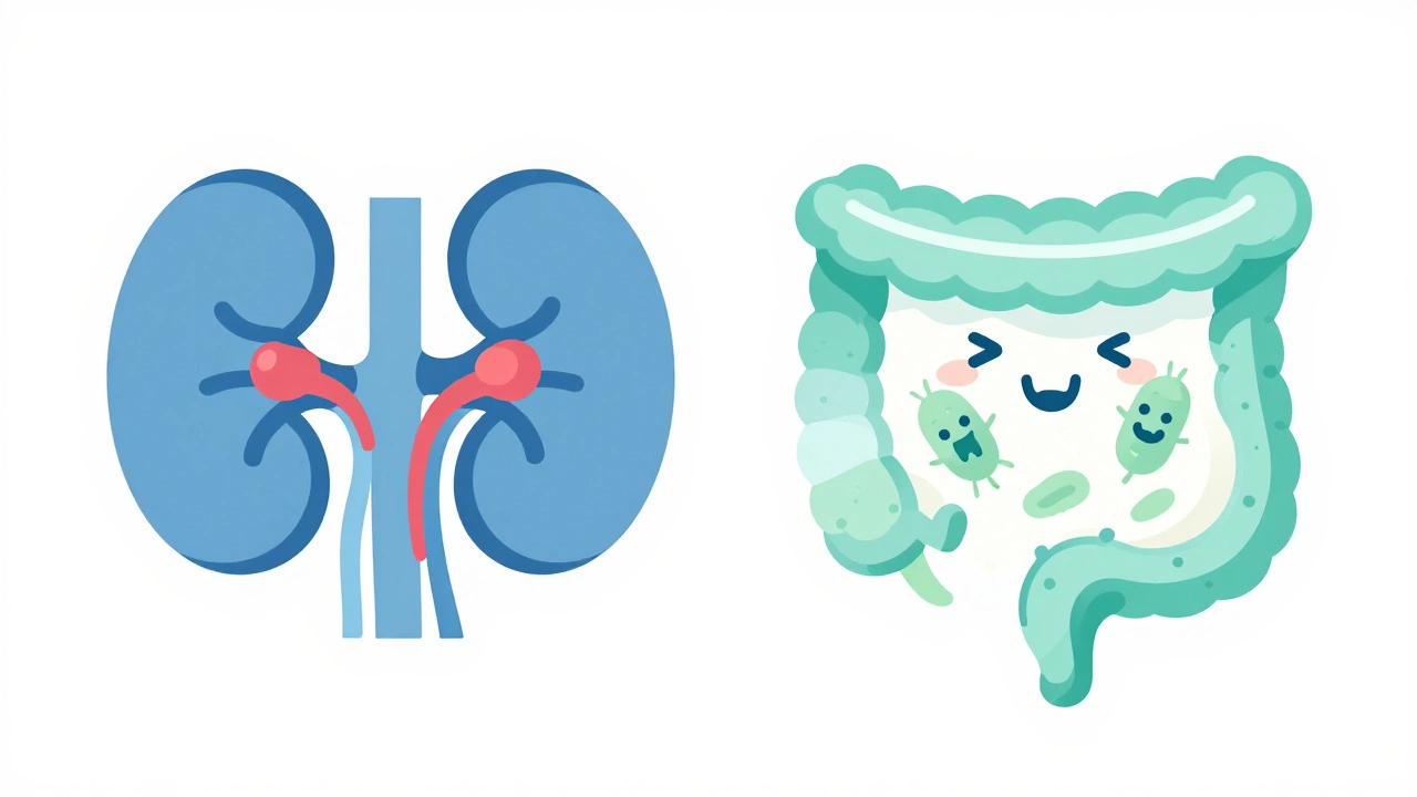 Diagram showing kidney stress from milk vs yogurt benefits